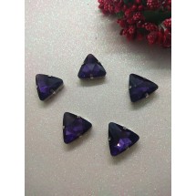 Стразы в цапах "Треугольник" 18 мм цв. фиолетовый, цена за 1 шт